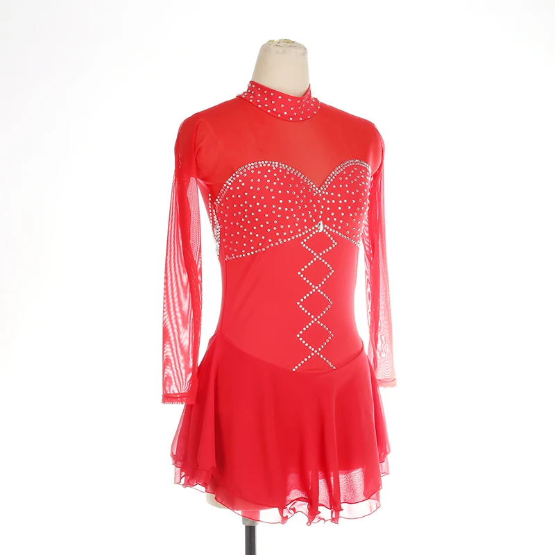 New Customizable Skating Dress For Girls Shiny TulleLong Sleeves Gymnastics Leotard Ballroom Dance Competition Dresses BL4012
New Customizable Skating Dress For Girls Shiny TulleLong Sleeves Gymnastics Leotard Ballroom Dance Competition Dresses BL4012