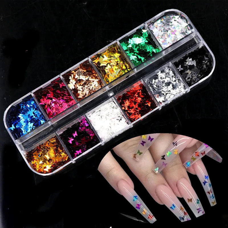 12 Colors 3D Ultrathin Sequins Butterfly Shape Nail Art Glitter Flakes Mixed Mini Sparkly DIY Nail Art Decorations T0021
12 Colors 3D Ultrathin Sequins Butterfly Shape Nail Art Glitter Flakes Mixed Mini Sparkly DIY Nail Art Decorations T0021