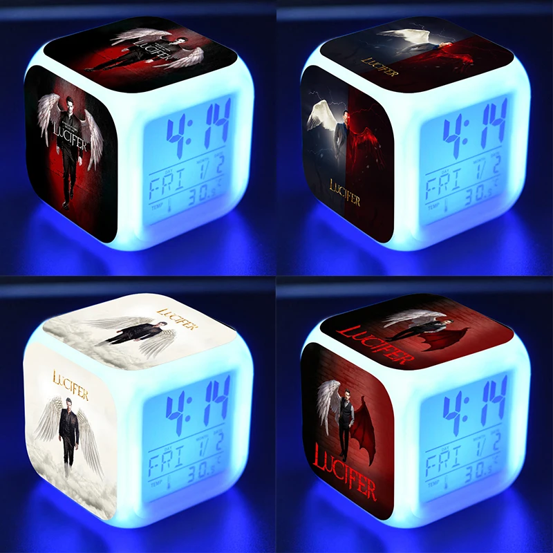 Luminous Lucifer TV Show Print Colorful Alarm Clock Boys Girls LED Digital Clock with Date Thermometer Unisex Birthday Gifts
Luminous Lucifer TV Show Print Colorful Alarm Clock Boys Girls LED Digital Clock with Date Thermometer Unisex Birthday Gifts