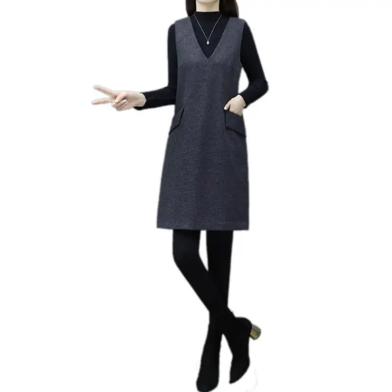Suspender Skirt Autumn Winter Women's Dress Sleeveless Vest Women Baggy Tank Dress Dresses for Women Vestido De Mujer
Suspender Skirt Autumn Winter Women's Dress Sleeveless Vest Women Baggy Tank Dress Dresses for Women Vestido De Mujer