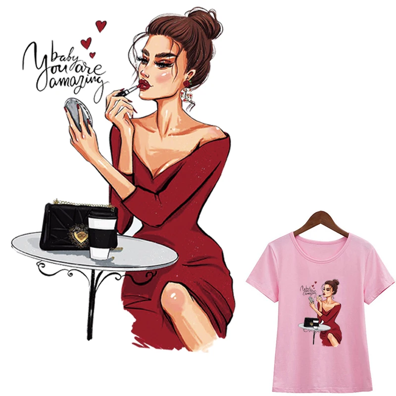 Woman Transfers For Clothing Iron On Stickers Fashion Diy Accessory Heat Transfer Clothes Patch Heat Print On T-Shirt Dresses
Woman Transfers For Clothing Iron On Stickers Fashion Diy Accessory Heat Transfer Clothes Patch Heat Print On T-Shirt Dresses