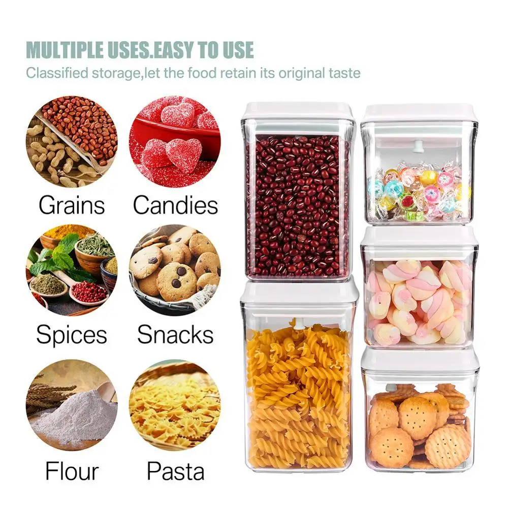 7Pcs Airtight Food Storage Containers BPA Free Plastic Cereal Containers w/ Easy Lock Lids Kitchen Pantry Organization Storage 
7Pcs Airtight Food Storage Containers BPA Free Plastic Cereal Containers w/ Easy Lock Lids Kitchen Pantry Organization Storage