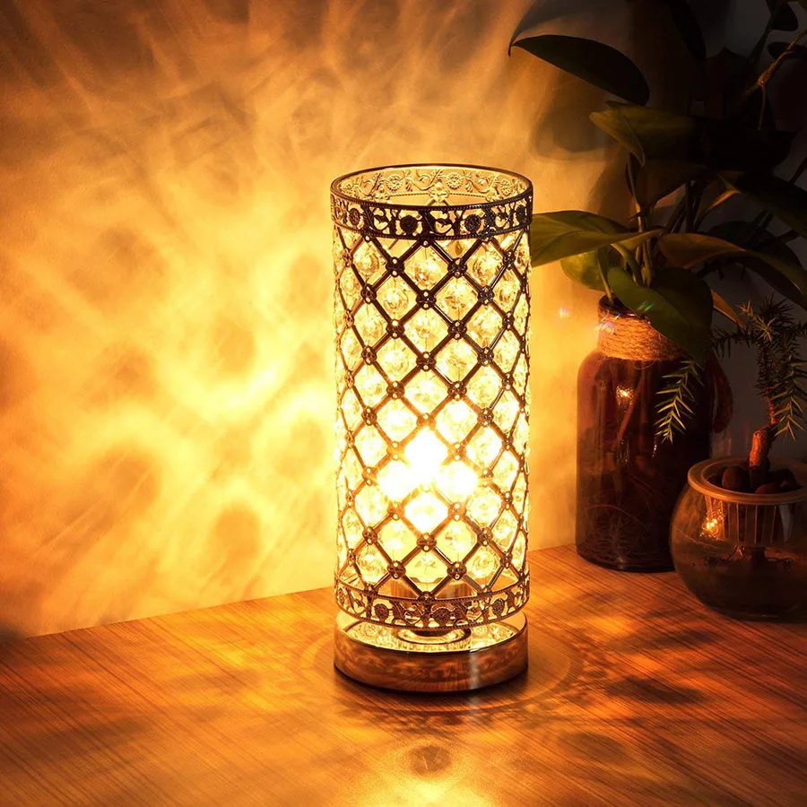 Gold/Silver Modern Crystal Desk Table Lamp Light Beside Night Lamp E27 Holder Home Bedroom Decoration Adjustable Indoor Lighting
Gold/Silver Modern Crystal Desk Table Lamp Light Beside Night Lamp E27 Holder Home Bedroom Decoration Adjustable Indoor Lighting