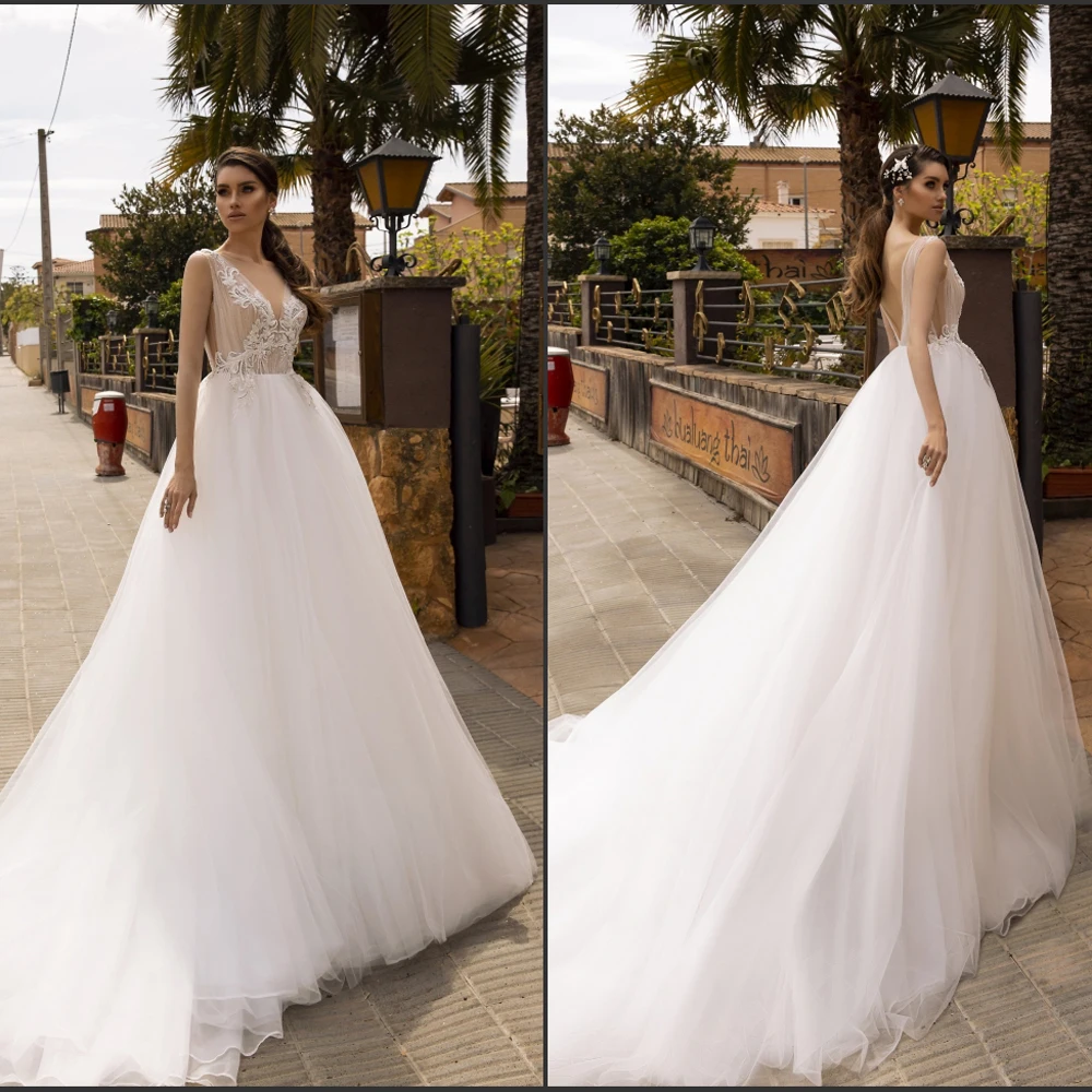 Robe de mariee New arrival Beading 2021 Summer Beach Wedding Dress with Straps White Open Back Wedding Dresses Vestige De Noiva 
Robe de mariee New arrival Beading 2021 Summer Beach Wedding Dress with Straps White Open Back Wedding Dresses Vestige De Noiva