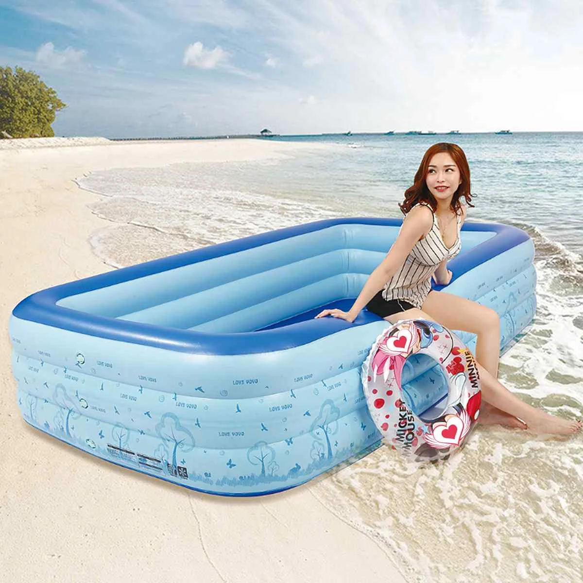 3mx1.8m Summer Hot Inflatable Swimming Pool Kids Rectangular Children Family Outdoor Water Play Large Paddling Inflatable Pool
3mx1.8m Summer Hot Inflatable Swimming Pool Kids Rectangular Children Family Outdoor Water Play Large Paddling Inflatable Pool