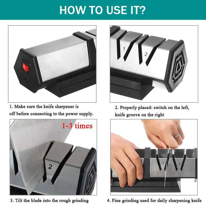Multi-function Knife Sharpener 220V Electric Household Fast Sharpener Automatic Knife Grinder Kitchen Knife Grindstone EU Plug
Multi-function Knife Sharpener 220V Electric Household Fast Sharpener Automatic Knife Grinder Kitchen Knife Grindstone EU Plug