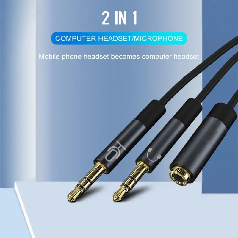 Two In One Mobile Phone Audio One Point Two Adapter Headset To PC Computer Conversion Cable Mic Audio Splitter Conversion Cable
Two In One Mobile Phone Audio One Point Two Adapter Headset To PC Computer Conversion Cable Mic Audio Splitter Conversion Cable