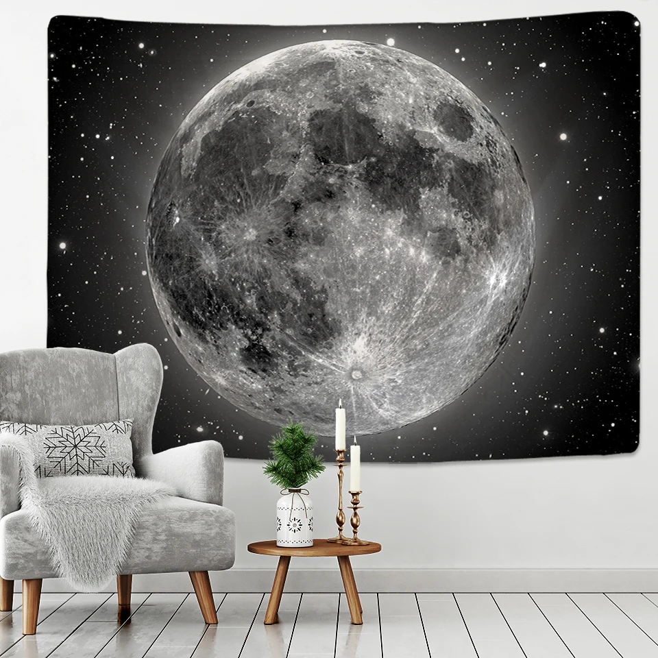 Black and White Moon Tapestry Starry Sky Printing Tapestry Wall Beach Blanket Picnic Yoga Mat Living Room Decor Wall cloth
Black and White Moon Tapestry Starry Sky Printing Tapestry Wall Beach Blanket Picnic Yoga Mat Living Room Decor Wall cloth