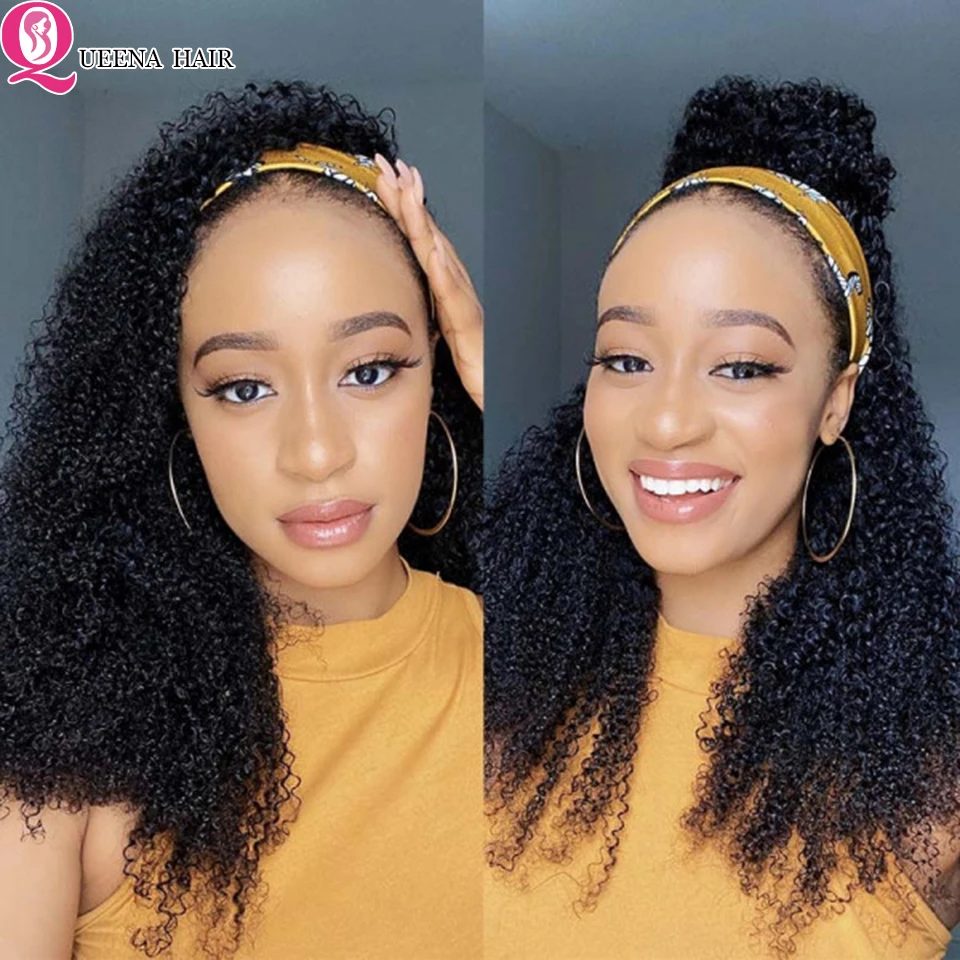 Mongolian Kinky Curly Headband Wig Human Hair Highlight Headband Scarf Wig 1B/ Burgundy Ombre Human Hair Wigs With Headband 180%
Mongolian Kinky Curly Headband Wig Human Hair Highlight Headband Scarf Wig 1B/ Burgundy Ombre Human Hair Wigs With Headband 180%