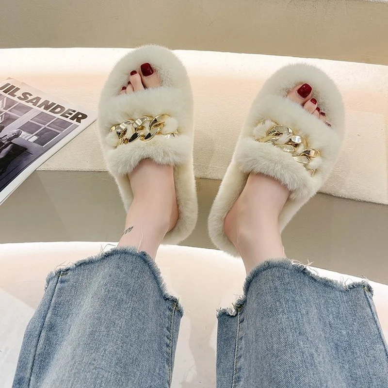 Net red hairy slippers female 2021 new lazy outer wear fairy style with thick bottom open toe autumn and winter slippers
Net red hairy slippers female 2021 new lazy outer wear fairy style with thick bottom open toe autumn and winter slippers