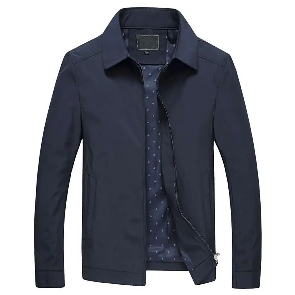 Jackets Casual Men Autumn Turn Down Collar Long Sleeve Pocket Zipper Thin Jacket Coat
Jackets Casual Men Autumn Turn Down Collar Long Sleeve Pocket Zipper Thin Jacket Coat