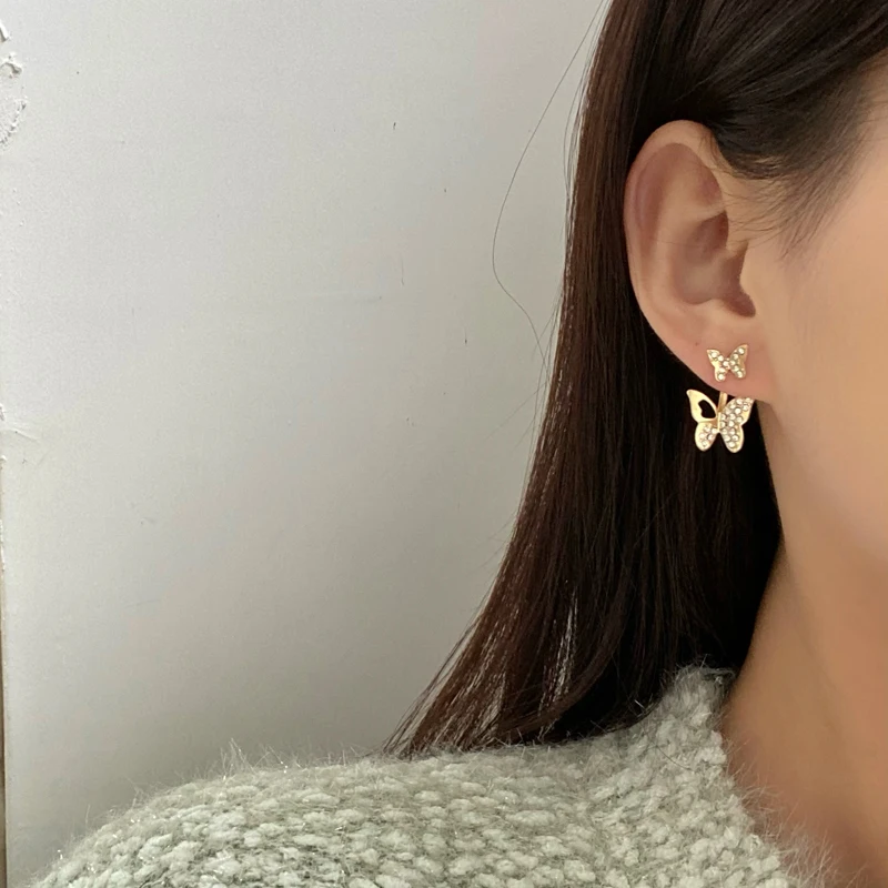 925 Silver Needle Fashion Jewelry Butterfly Earrings Hot Selling Metal Gold Color High Quality Crystal Earrings For Girls Gifts
925 Silver Needle Fashion Jewelry Butterfly Earrings Hot Selling Metal Gold Color High Quality Crystal Earrings For Girls Gifts