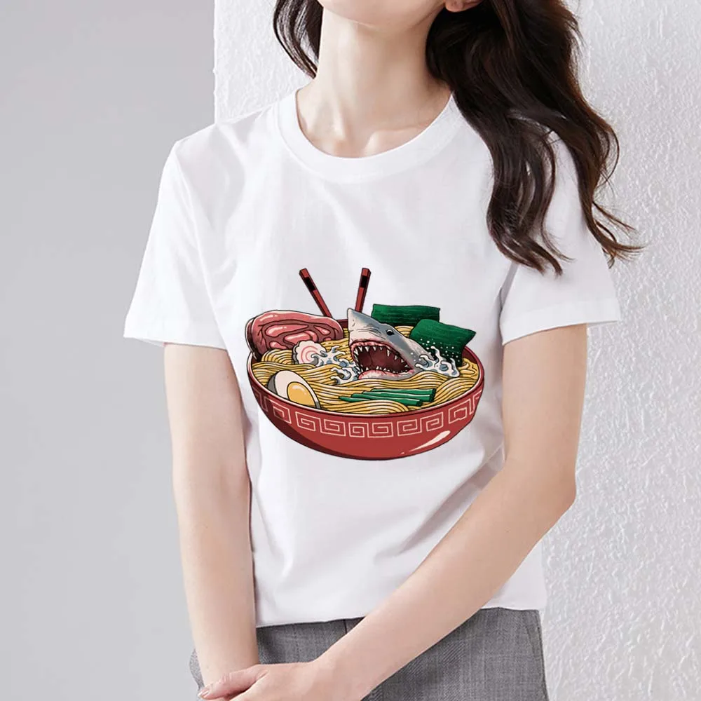 T-shirt Women's Style Street Harajuku Casual Japanese Funny Pasta Pattern Printed Slim-fit Commuter Clothes Soft O-neck Blouse
T-shirt Women's Style Street Harajuku Casual Japanese Funny Pasta Pattern Printed Slim-fit Commuter Clothes Soft O-neck Blouse