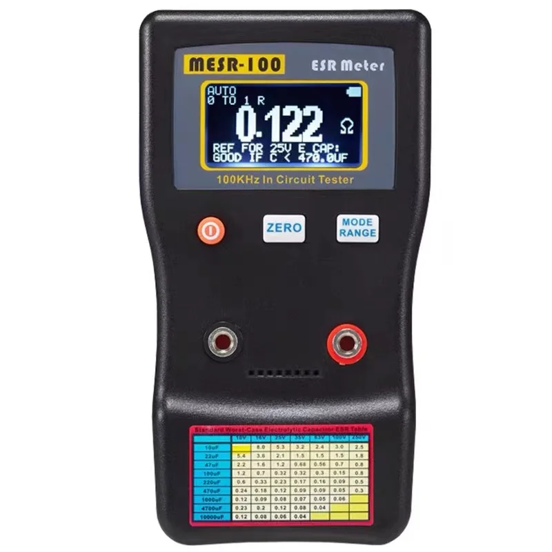 MESR-100 ESR Capacitance Meter Ohm Meter Professional Measuring Capacitance Resistance Capacitor Circuit Tester
MESR-100 ESR Capacitance Meter Ohm Meter Professional Measuring Capacitance Resistance Capacitor Circuit Tester