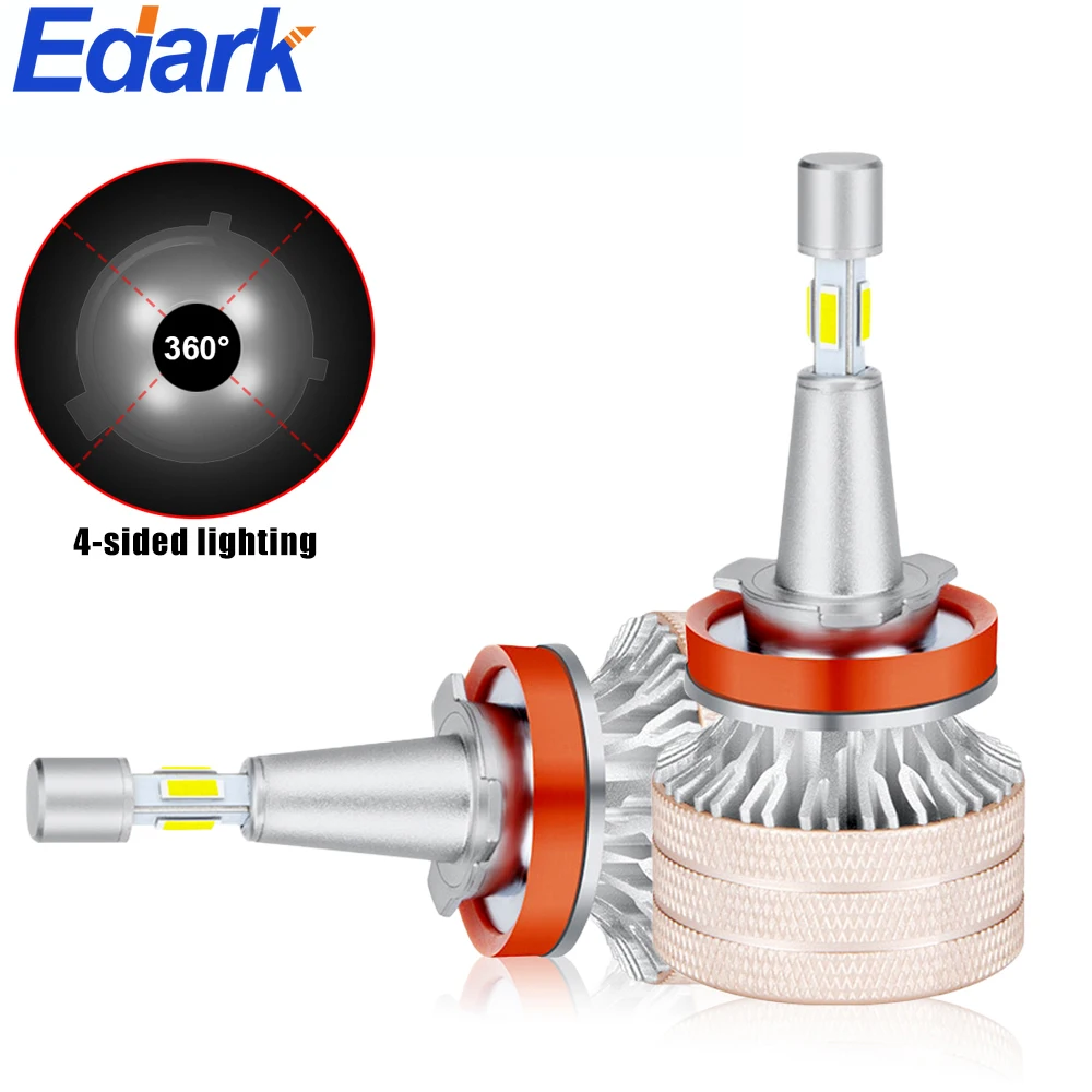 Edark 4 Sides 11000Lm Car Led Canbus Headlight Bulbs H4 H7 H1 H3 H11/H8/H9 9005/9006 HB3 9012 6000K 12V Auto Car Lights Fog Lamp
Edark 4 Sides 11000Lm Car Led Canbus Headlight Bulbs H4 H7 H1 H3 H11/H8/H9 9005/9006 HB3 9012 6000K 12V Auto Car Lights Fog Lamp