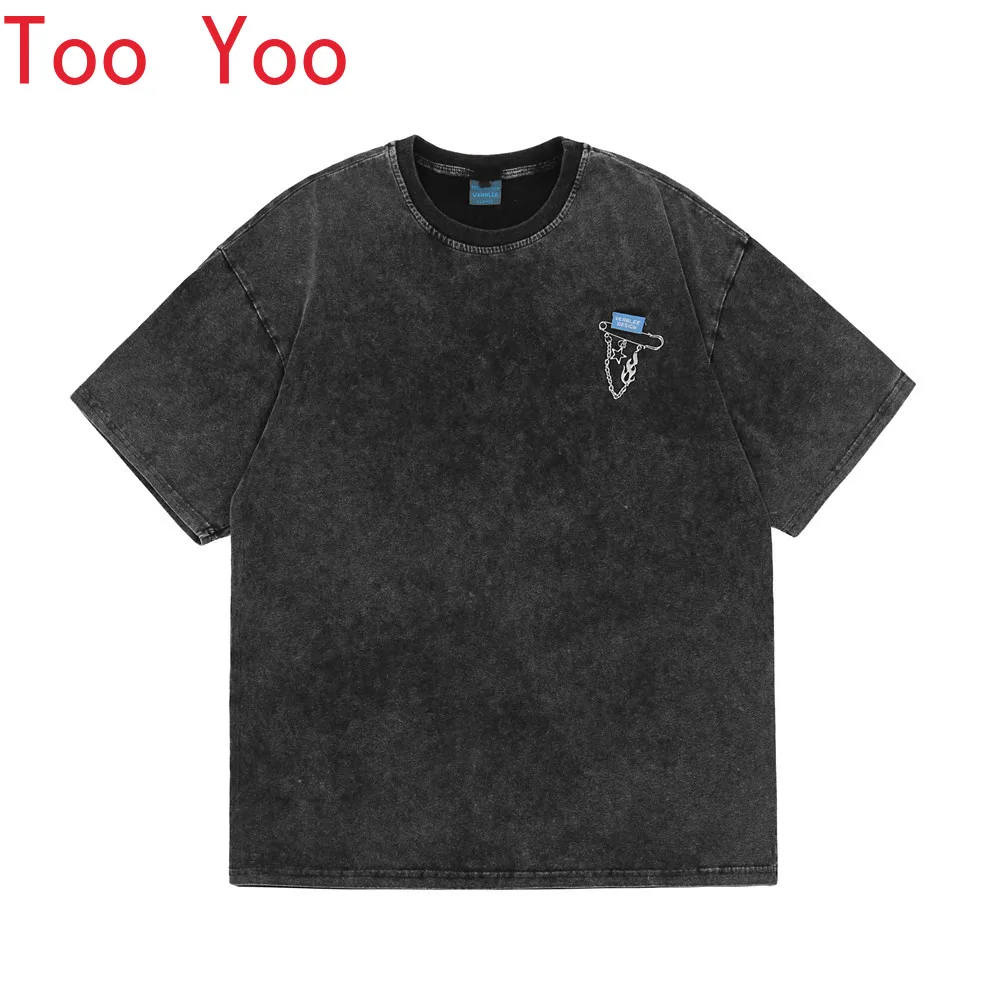 Be decorated by needle to do old short sleeve T-shirt man street loose hip hop trend personality half sleeve harajuku t shirt
Be decorated by needle to do old short sleeve T-shirt man street loose hip hop trend personality half sleeve harajuku t shirt