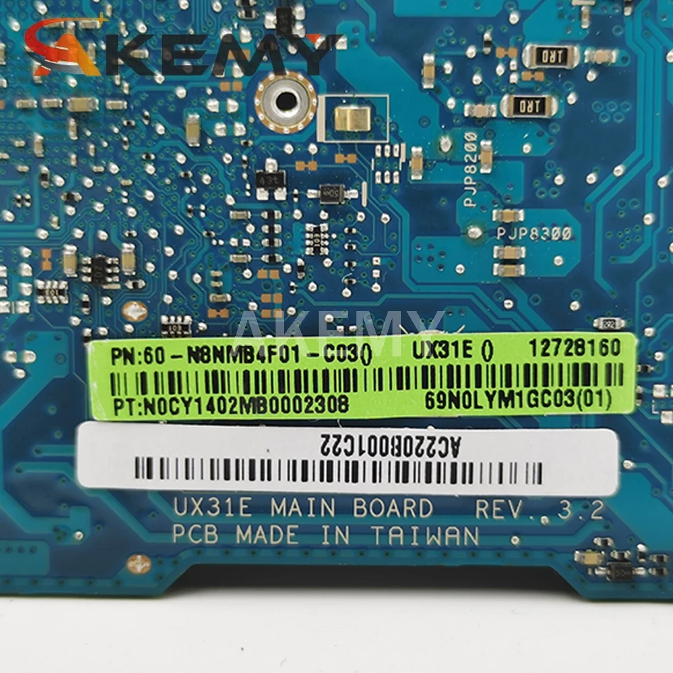 Akemy UX31E Laptop motherboard For Asus UX31E UX31 Test original mainboard 4G RAM I3-2367M
Akemy UX31E Laptop motherboard For Asus UX31E UX31 Test original mainboard 4G RAM I3-2367M