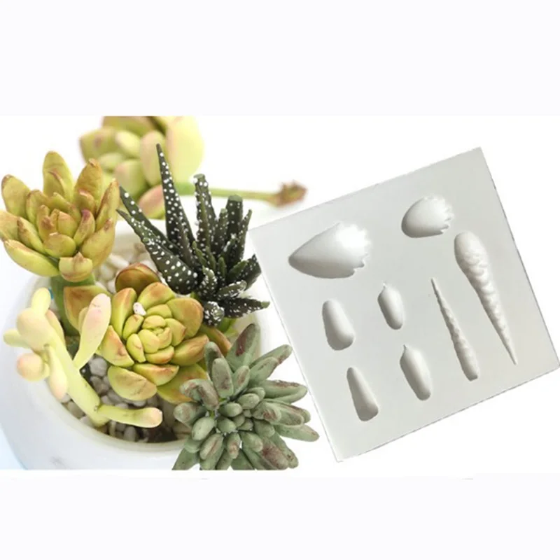 Силиконовые формы для торта 3D DIY цветок сочные растения помадка Sugarcraft