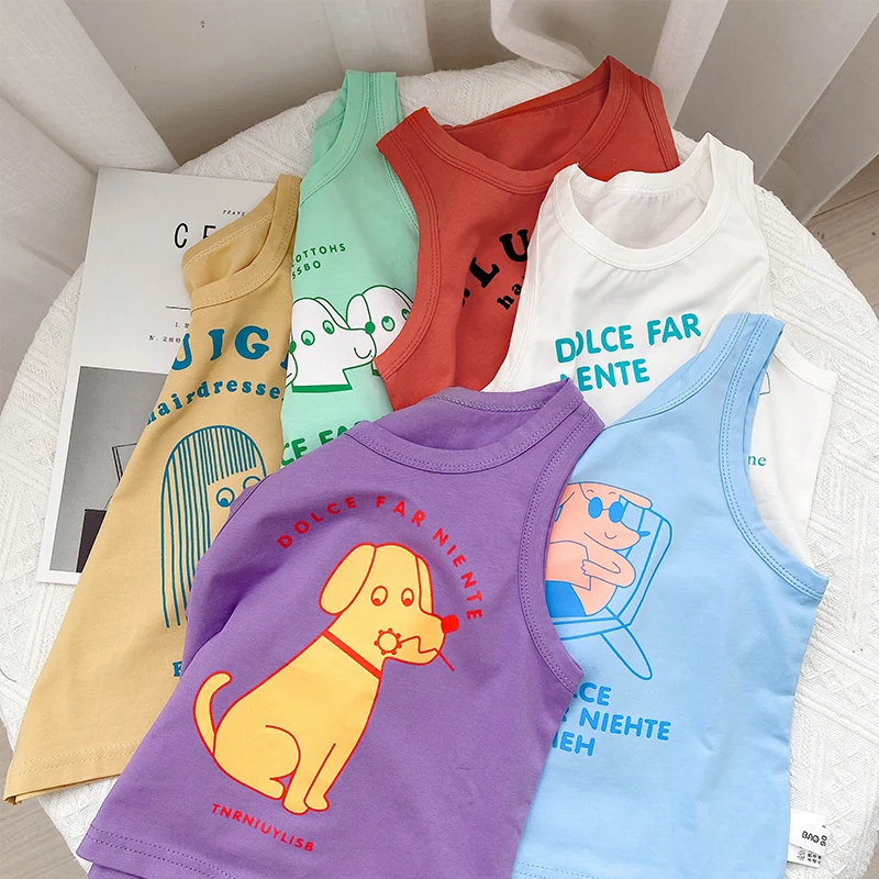 U-B New Summer Children Girls boys cartoon dog vest Kids Cotton Short Sleeve Tees Casual Cartoon Tops for 2-8 year Girls boys
U-B New Summer Children Girls boys cartoon dog vest Kids Cotton Short Sleeve Tees Casual Cartoon Tops for 2-8 year Girls boys