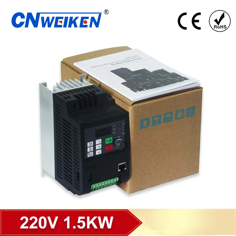 2.2KW 220V single Phase Input VFD Frequency Inverter 3 Phase Output Motor Speed Control Frequency Drive Converter 50/60Hz
2.2KW 220V single Phase Input VFD Frequency Inverter 3 Phase Output Motor Speed Control Frequency Drive Converter 50/60Hz