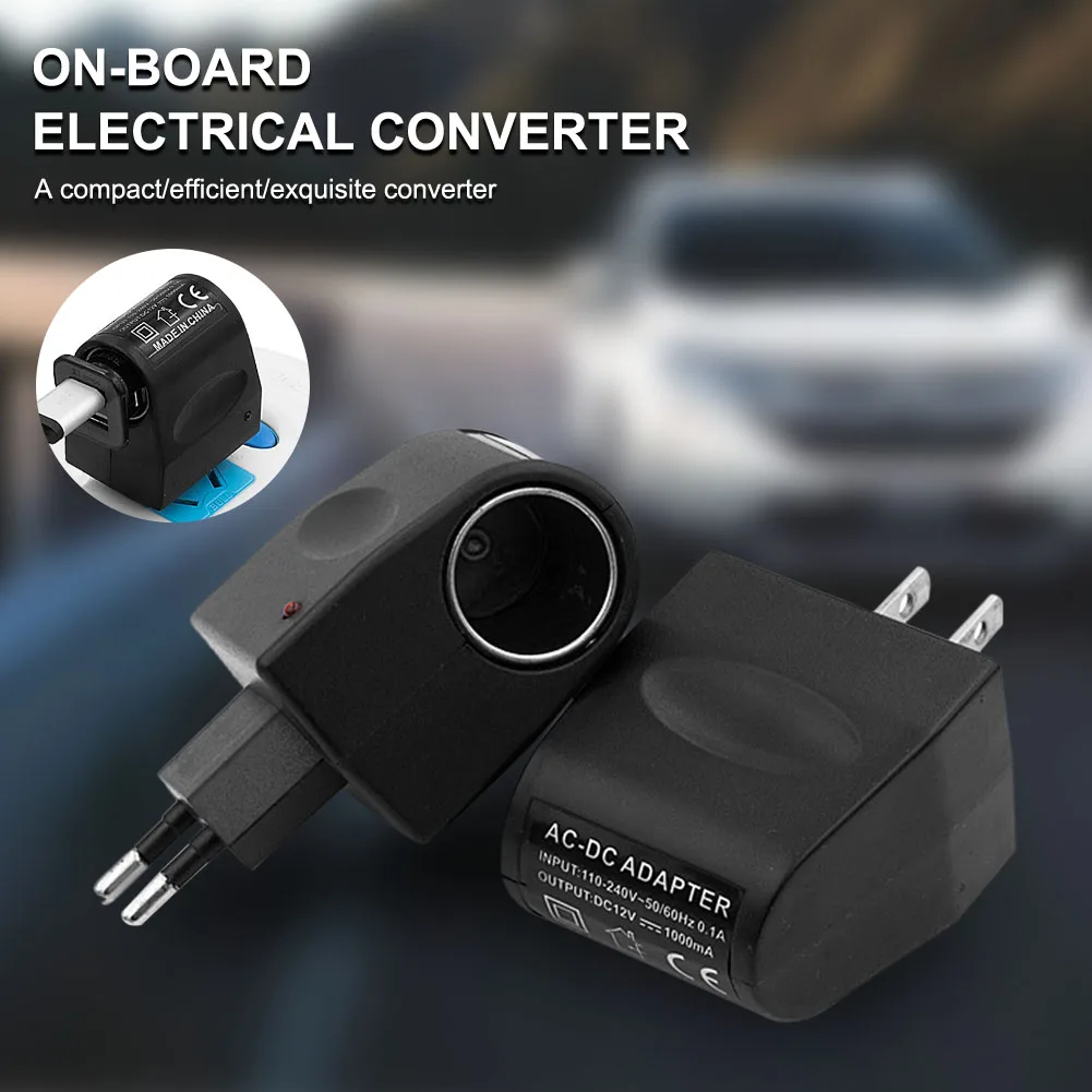 Automobile universal 90V-240V AC to 12V DC cigarette lighter power adapter socket converter US EU plug
Automobile universal 90V-240V AC to 12V DC cigarette lighter power adapter socket converter US EU plug