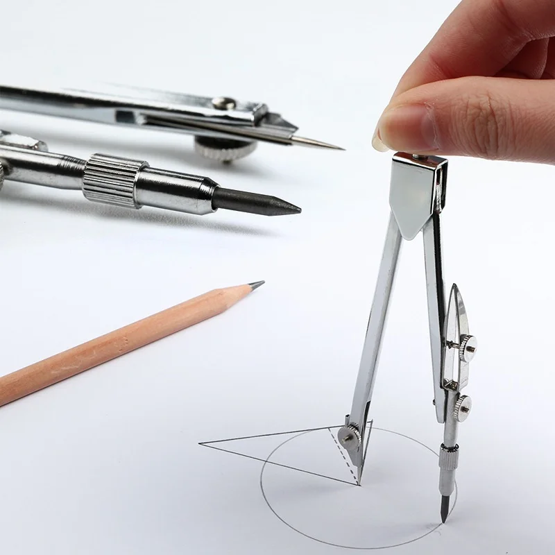 Professional Compass for Geometry Precision Compass with Pencil Holder for Math Drafting School Supplies
Professional Compass for Geometry Precision Compass with Pencil Holder for Math Drafting School Supplies