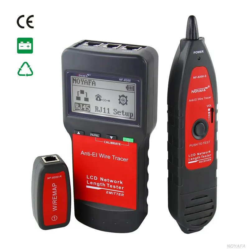 NF-8200 cable tester RJ45 CAT5 CAT6 Wire tracker Locator LCD Screen Measure Cable Length
NF-8200 cable tester RJ45 CAT5 CAT6 Wire tracker Locator LCD Screen Measure Cable Length