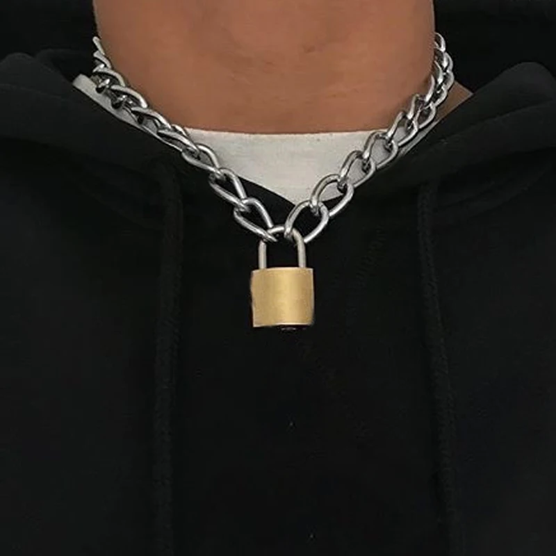 Cool Punk Rock Chain Padlock Choker Retro Bronze Square Lock Necklace Heavy Duty
Cool Punk Rock Chain Padlock Choker Retro Bronze Square Lock Necklace Heavy Duty