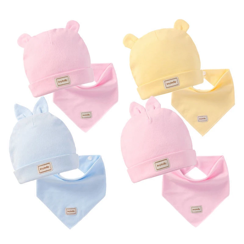 2pcs/set Cute Eslatic Headscarf Double Layer Cotton Girls Boys Baby Caps with Kids Bibs Set for Newborn Infant Candy Color
2pcs/set Cute Eslatic Headscarf Double Layer Cotton Girls Boys Baby Caps with Kids Bibs Set for Newborn Infant Candy Color