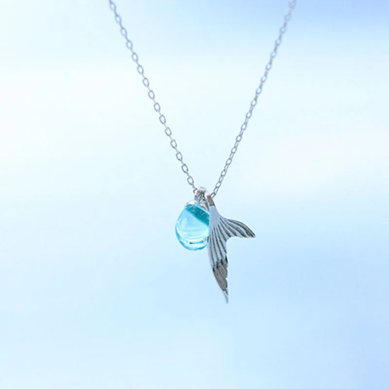 2021 New Sterling Silver Mermaid Foam Necklace Clavicle Chain Personality Pendant Fashion Simple Style Women Exquisite Jewelry
2021 New Sterling Silver Mermaid Foam Necklace Clavicle Chain Personality Pendant Fashion Simple Style Women Exquisite Jewelry