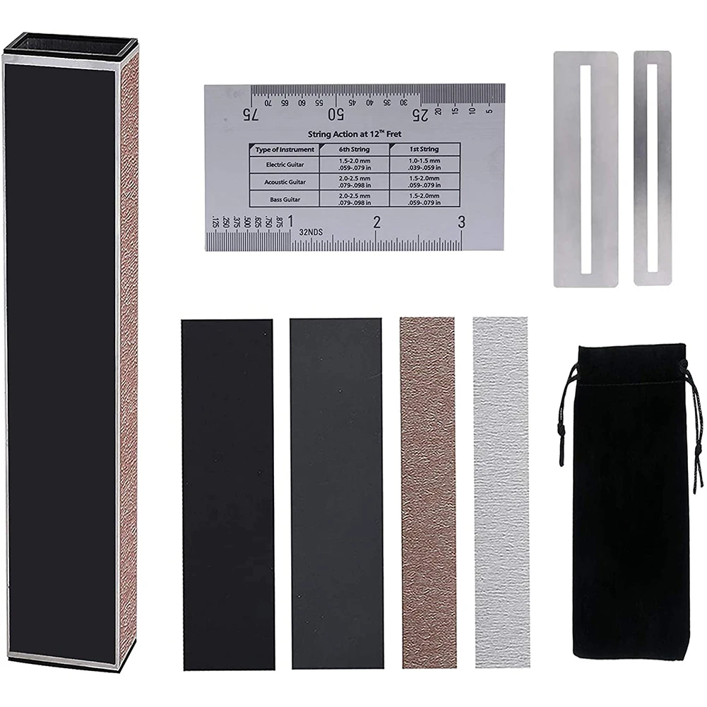 9PCS Guitar Luthier Tools Fingerboard Luthier Tool Set Fret Leveling Beam Replacement Sanding Paper With Storage Bag Guitar Bass
9PCS Guitar Luthier Tools Fingerboard Luthier Tool Set Fret Leveling Beam Replacement Sanding Paper With Storage Bag Guitar Bass