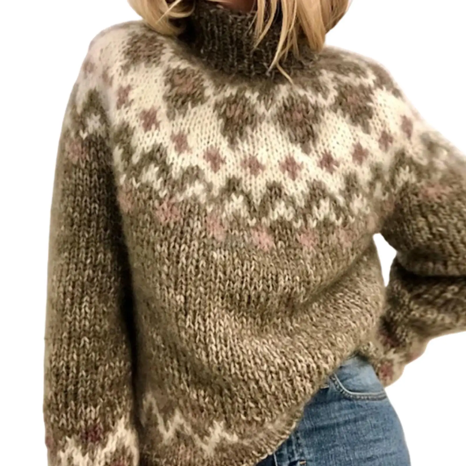 Sweater Women 2020 Casual Pullover Women Turtleneck Knitted Sweater Jacquard Weave Long Sleeve Warm Pullover Female Clothing
Sweater Women 2020 Casual Pullover Women Turtleneck Knitted Sweater Jacquard Weave Long Sleeve Warm Pullover Female Clothing