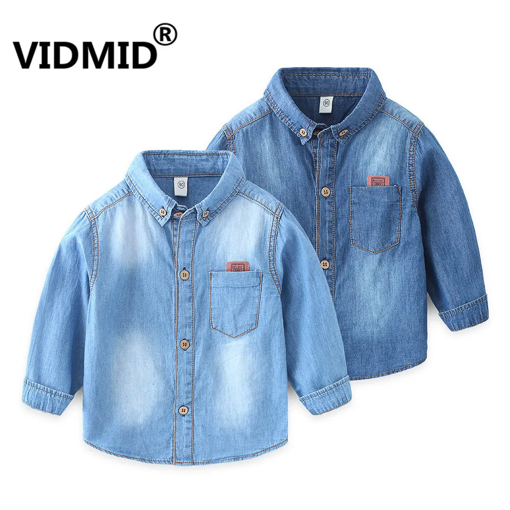 Детская джинсовая рубашка VIDMID, из хлопка, для мальчиков, 4227 02
Детская джинсовая рубашка VIDMID, из хлопка, для мальчиков, 4227 02