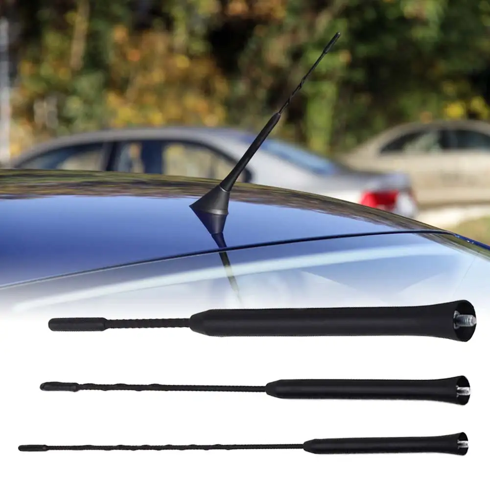 

9/11/16 Inch Stubby Antenna Universal Car Roof Mast Stereo Radio FM/AM Signal Amplified Antenna for Benz Audi Toyota