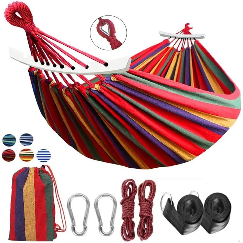 Brazilian Double Hammock 2 Person Canvas Cotton Hammock with Carrying Bag for Patio Porch Garden Backyard Lounging FP8
Brazilian Double Hammock 2 Person Canvas Cotton Hammock with Carrying Bag for Patio Porch Garden Backyard Lounging FP8