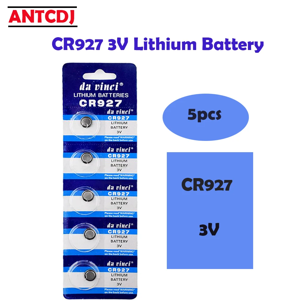 CR927 5PCS=1Card Button Coin Cells Battery 30mAh BR927 DL927 927 CR927-1W LM927 ECR927 5011LC KCR927 Batteries For Watch 3V
CR927 5PCS=1Card Button Coin Cells Battery 30mAh BR927 DL927 927 CR927-1W LM927 ECR927 5011LC KCR927 Batteries For Watch 3V