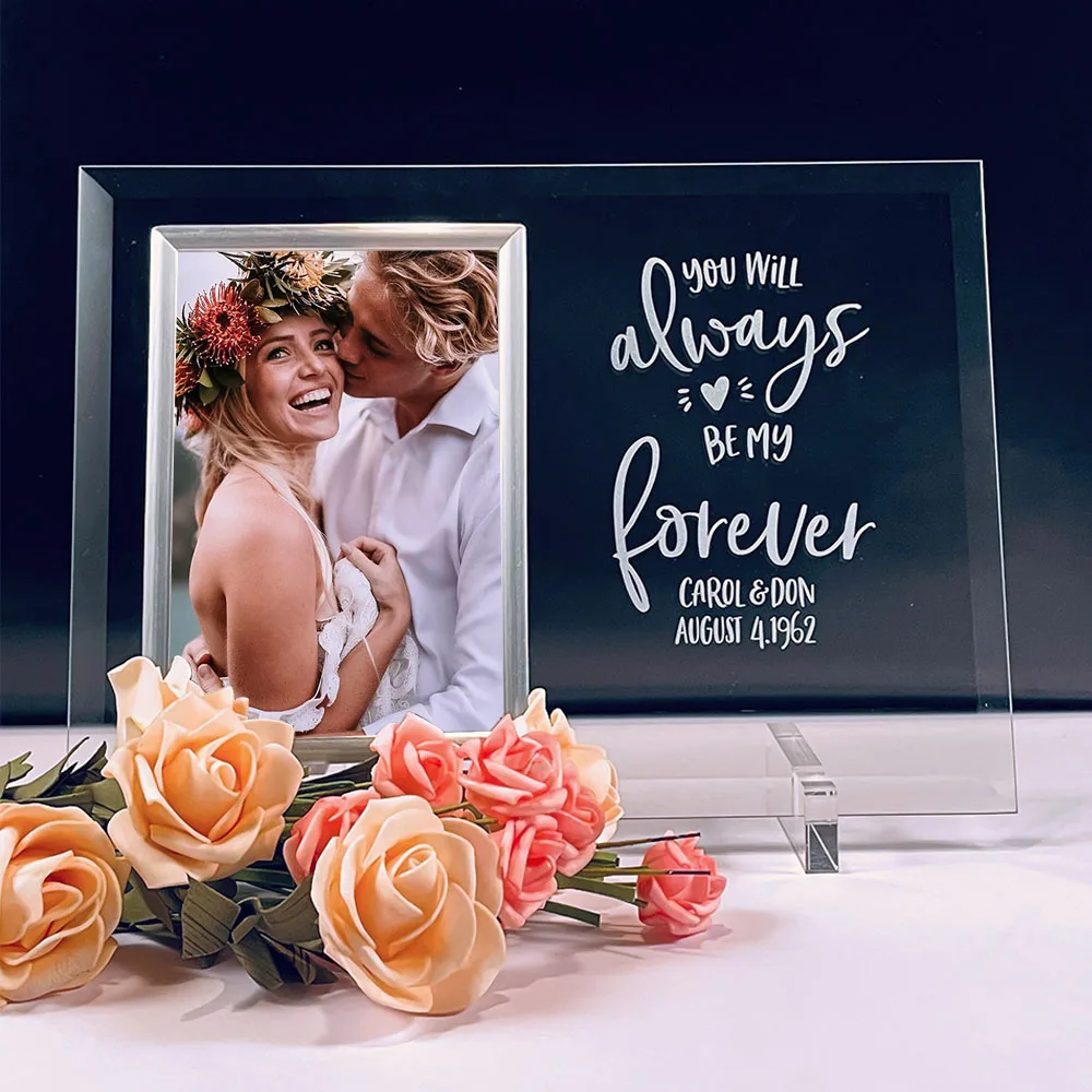 Customized Photo Frame Glass Personalize Gift Laser Engraved Picture Frames Large Couple Gifts Wedding Souvenir Decoration
Customized Photo Frame Glass Personalize Gift Laser Engraved Picture Frames Large Couple Gifts Wedding Souvenir Decoration