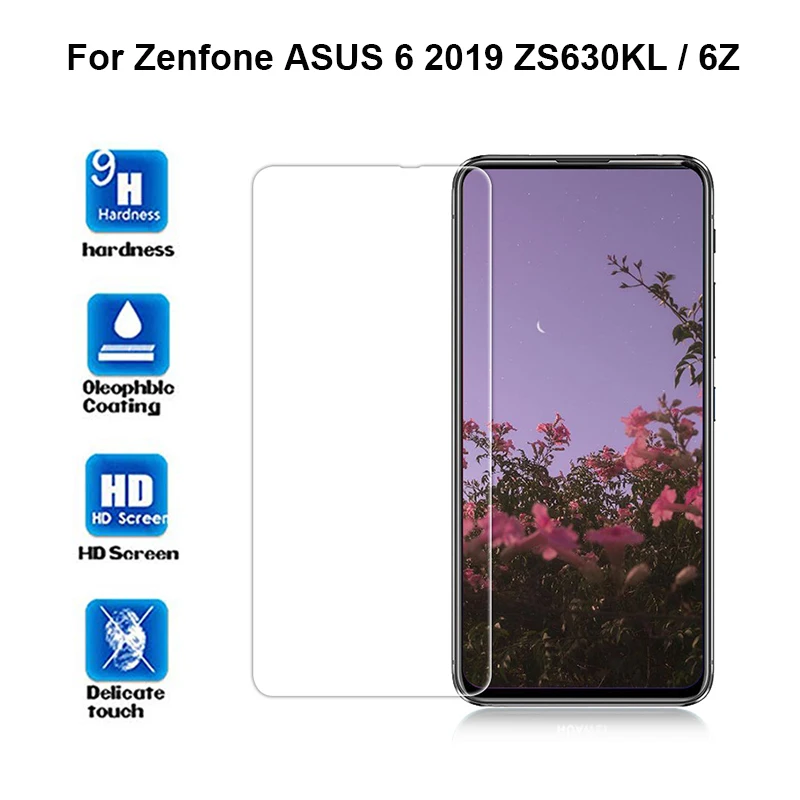 Для Zenfone ASUS 6 2019 ZS630KL 6Z Стекло 9H Взрывозащищенная пленка из закаленного стекла для