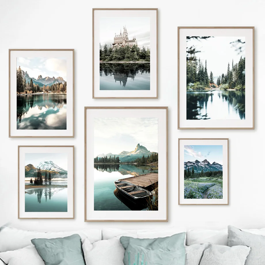 Castle Forest Flower Mountain Lake Boat Nordic Posters And Prints Wall Art Canvas Painting Wall Pictures For Living Room Decor
Castle Forest Flower Mountain Lake Boat Nordic Posters And Prints Wall Art Canvas Painting Wall Pictures For Living Room Decor