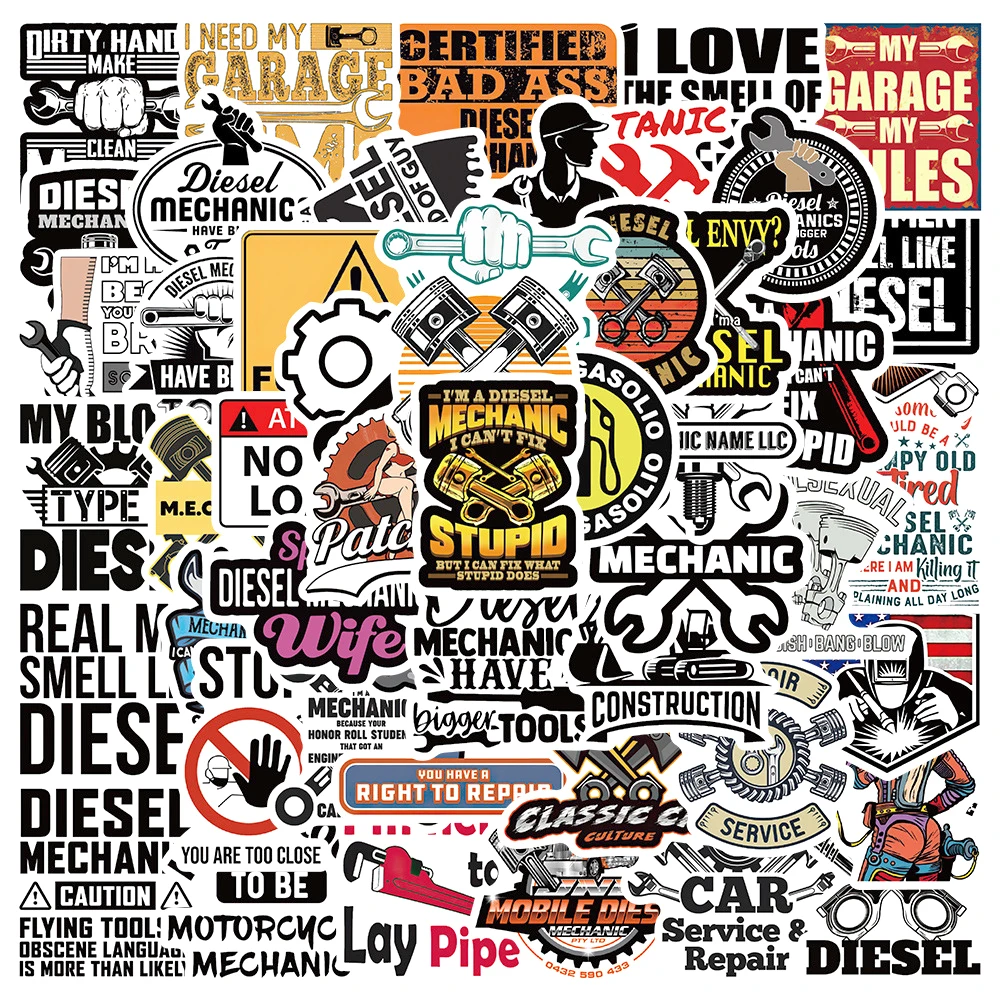 10/30/50pcs/pack Funny Diese Mechanic Cool Decal Stickers For laptop Wall Desk DIY Car Trunk Computer TV Motorcycle Sticker Gift
10/30/50pcs/pack Funny Diese Mechanic Cool Decal Stickers For laptop Wall Desk DIY Car Trunk Computer TV Motorcycle Sticker Gift