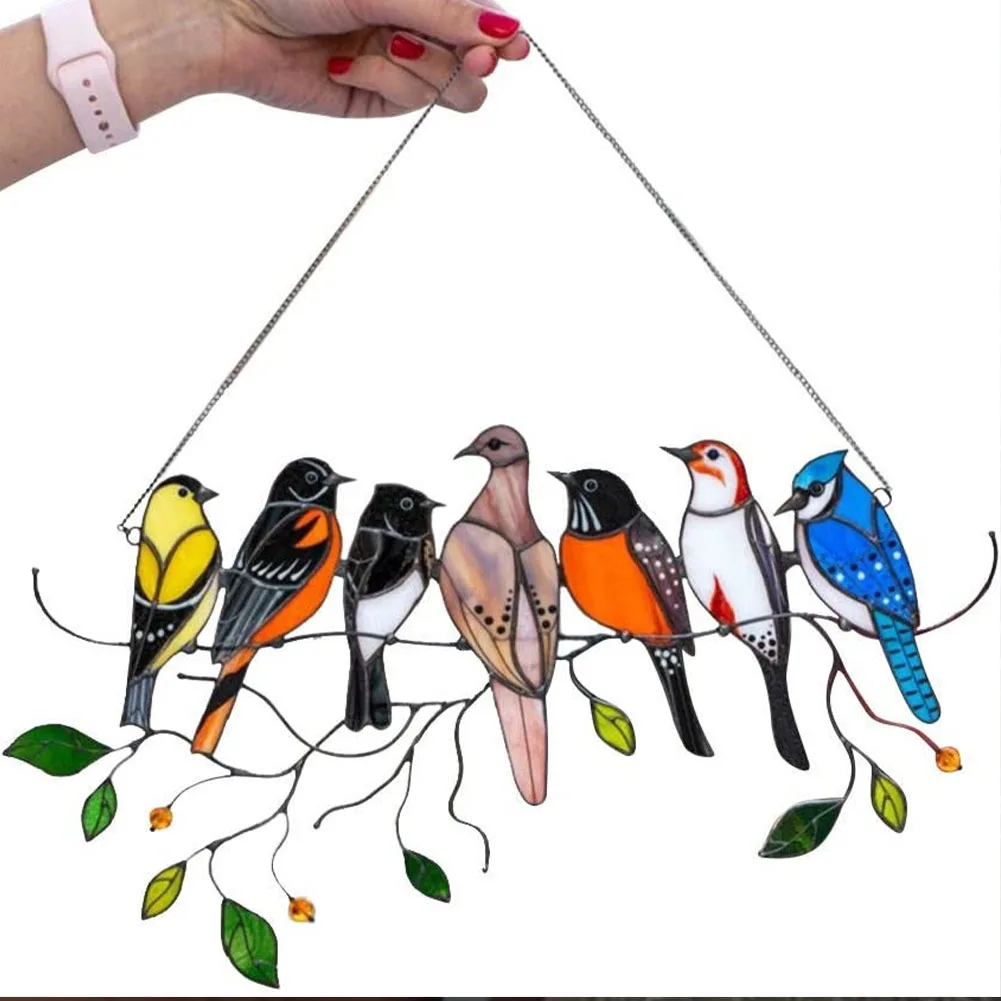 Bird Species Stained Pendant Window Hanging Decoration Acrylic Birds Hanging Garden Decoration Home Decor with 46cm Chain
Bird Species Stained Pendant Window Hanging Decoration Acrylic Birds Hanging Garden Decoration Home Decor with 46cm Chain