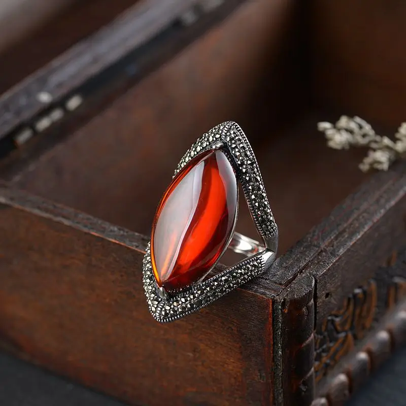 FNJ MARCASITE Rings 925 Silver Adjustable Size Open S925 Solid Silver Ring for Women Jewelry White Green Chalcedony red zircon 
FNJ MARCASITE Rings 925 Silver Adjustable Size Open S925 Solid Silver Ring for Women Jewelry White Green Chalcedony red zircon