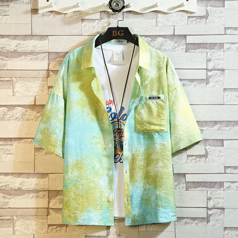 Brand 2021 Summer Print Men's Green Shirt Fashion Short Sleeve Loose Casual Plus OverSIZE M-4XL 5XL Hawaiian
Brand 2021 Summer Print Men's Green Shirt Fashion Short Sleeve Loose Casual Plus OverSIZE M-4XL 5XL Hawaiian
