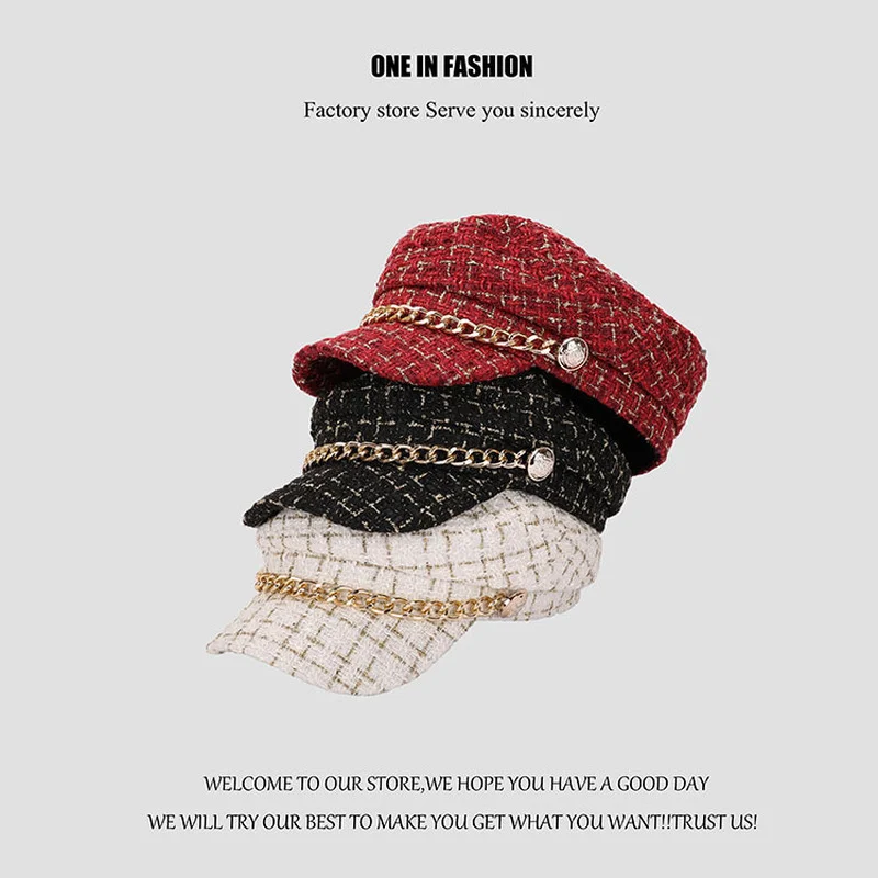 Women's Hats Korean Version of Autumn and Winter Japanese Ladies Style Caps Wild British Retro Military Caps Octagonal Berets
Women's Hats Korean Version of Autumn and Winter Japanese Ladies Style Caps Wild British Retro Military Caps Octagonal Berets
