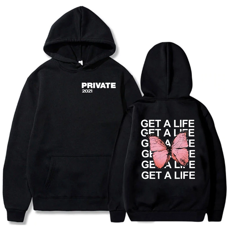 Get A Life Latter Printing Private Butterfly Hoodies Fashion Women Black Long Sleeve Streetwear Oversized Harajuku Sweatshirts
Get A Life Latter Printing Private Butterfly Hoodies Fashion Women Black Long Sleeve Streetwear Oversized Harajuku Sweatshirts