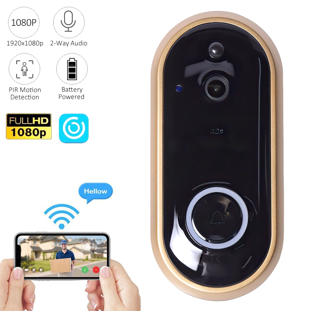 Уличный беспроводной звонок 1080P WIFI умный домашний видеодомофон APP дистанционное управление дверной звонок с поддержкой TF-карты 2-стороннее ...
Уличный беспроводной звонок 1080P WIFI умный домашний видеодомофон APP дистанционное управление дверной звонок с поддержкой TF-карты 2-стороннее ...