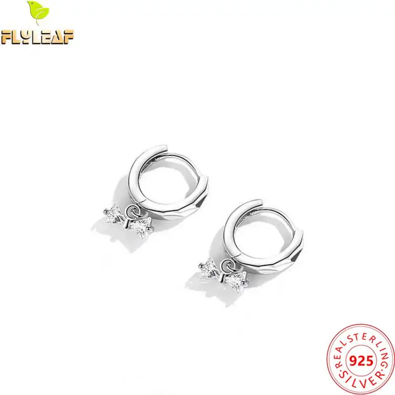 925 Sterling Silver Bowknot Zircon Hoop Earrings For Women High Quality Femma Fashion Jewelry
925 Sterling Silver Bowknot Zircon Hoop Earrings For Women High Quality Femma Fashion Jewelry