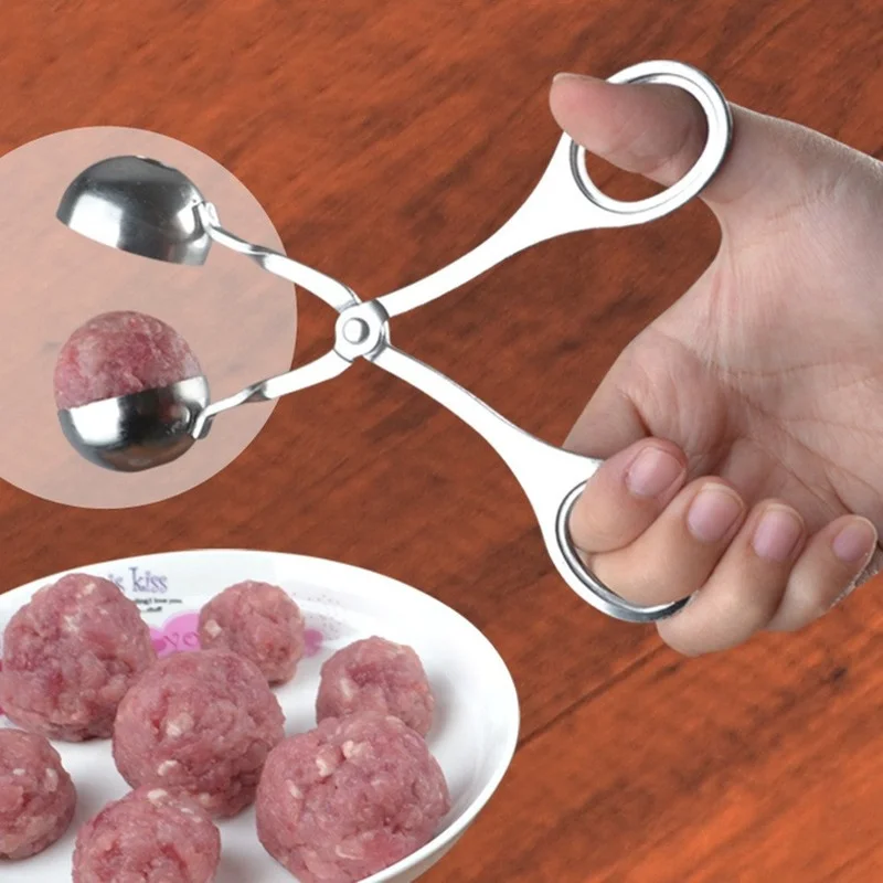 

Meatball Scoop Ball Maker Mold Stainless Steel Meat Baller Tongs Non-Stick Meatball Maker Cookie Scoop Kitchen Cooking Tools