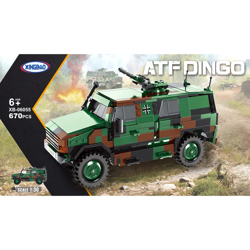 High-tech Building Blocks Spare Parts Military Weapon Series 1:30 Scale ATF Dingo Transporter Model Toys For Children Gifts
High-tech Building Blocks Spare Parts Military Weapon Series 1:30 Scale ATF Dingo Transporter Model Toys For Children Gifts