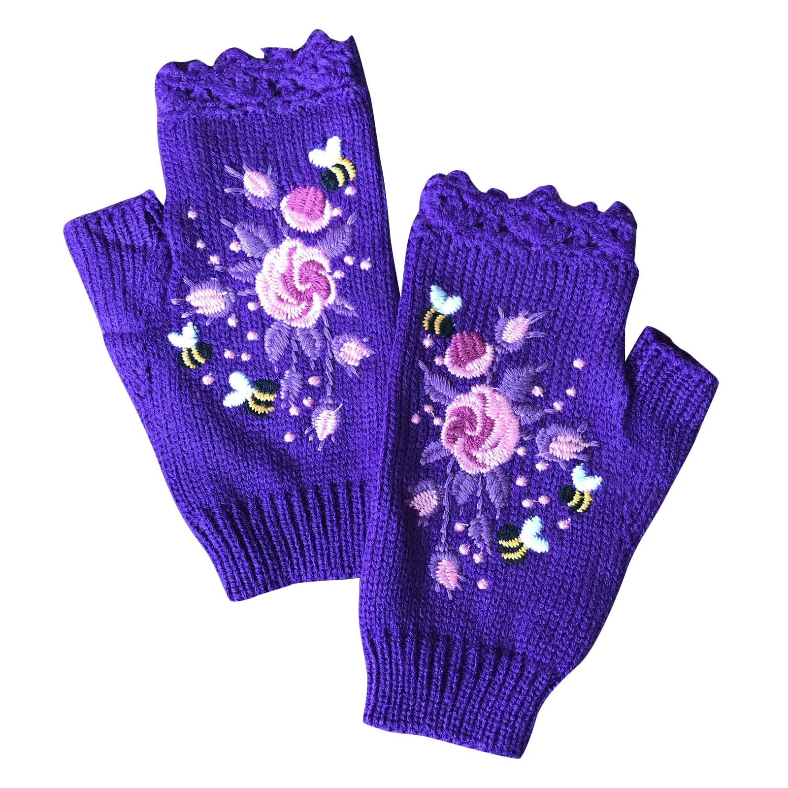 Drop Ship Gloves Embroidery Floral Women Knitted Winter Gloves Warm Gloves Wrist Mittens Driving Ski Lace luvas guantes 211
Drop Ship Gloves Embroidery Floral Women Knitted Winter Gloves Warm Gloves Wrist Mittens Driving Ski Lace luvas guantes 211